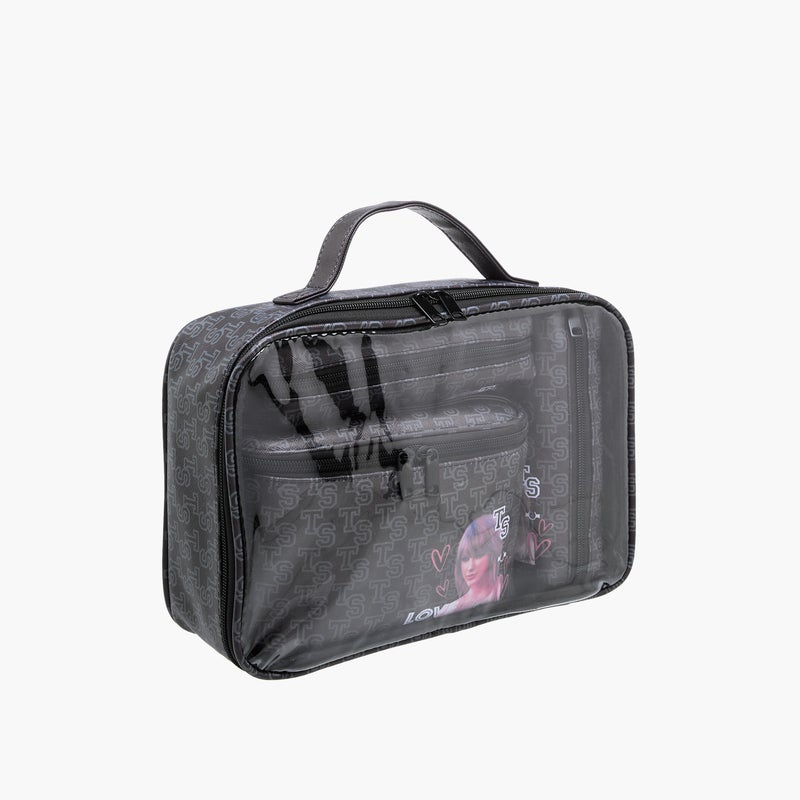 LIFESTYLE Taylor Swift Print Black Cosmetic Bag Set for Women - Image 3